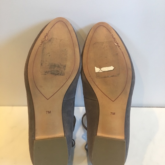 Halogen NELLA Lace-Up Ghillie Flats w/ silver heel - Picture 6 of 8